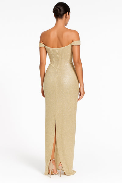 Velour™ | Off-shoulder Glitterdress