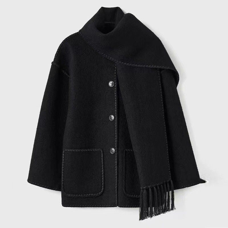 Velour™ | Woolen Scarf Coat