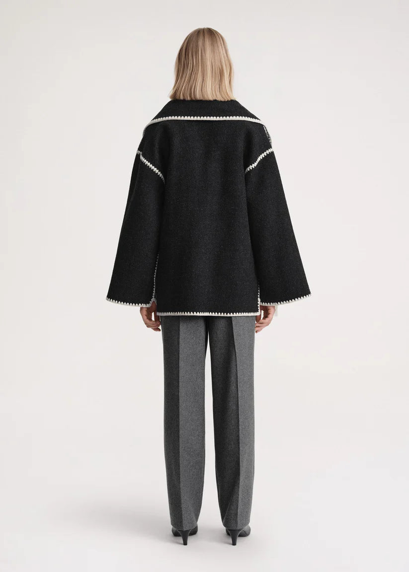 Velour™ | Woolen Scarf Coat