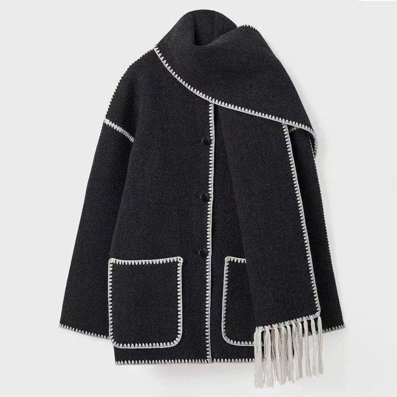 Velour™ | Woolen Scarf Coat