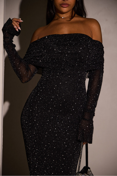 Velour™ | Sequined Off-shoulder Dress