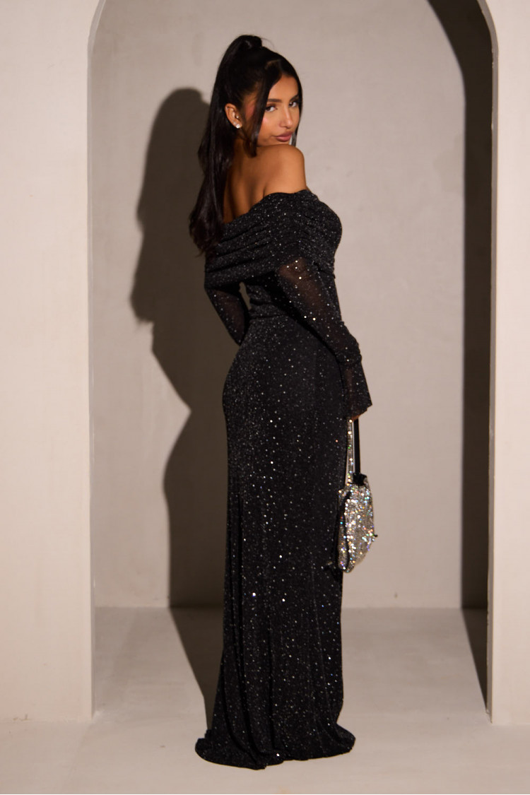 Velour™ | Sequined Off-shoulder Dress