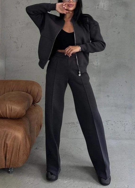 Velour™ | Beige Tracksuit Set