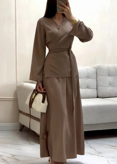 Velour™ | Elegant Brown Set