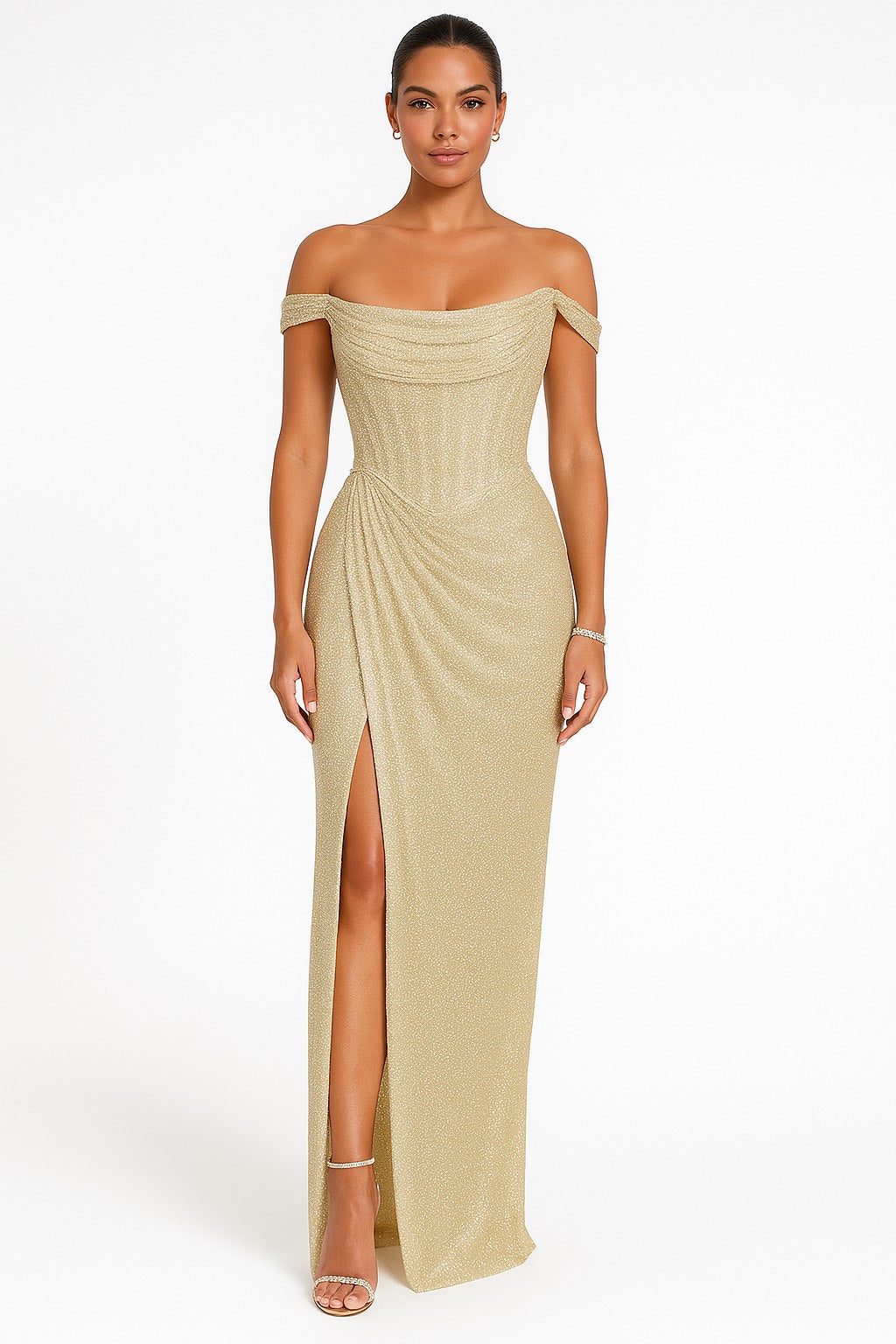 Velour™ | Off-shoulder Glitterdress