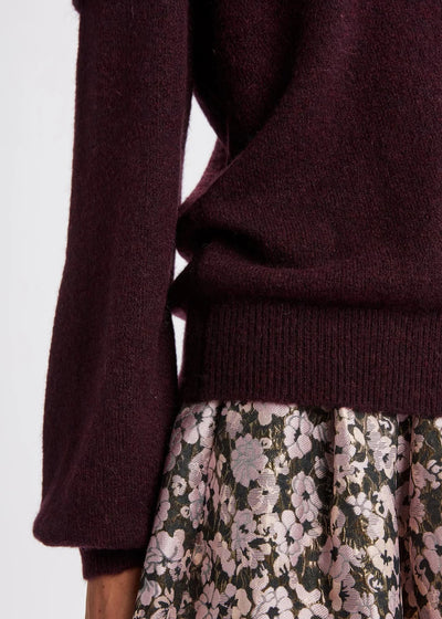 Velour™ | Burgundy Red Off Shoulder Sweater