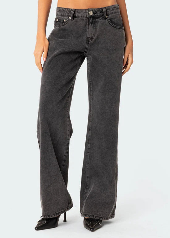Velour™ | Low Waisted Grey Jeans