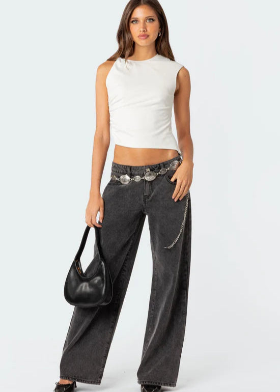 Velour™ | Low Waisted Grey Jeans