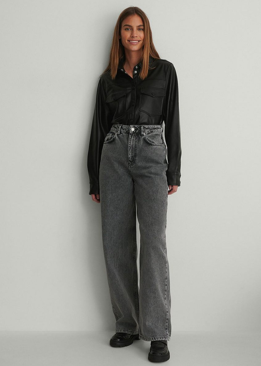 Velour™ | Straight Dark Grey Jeans