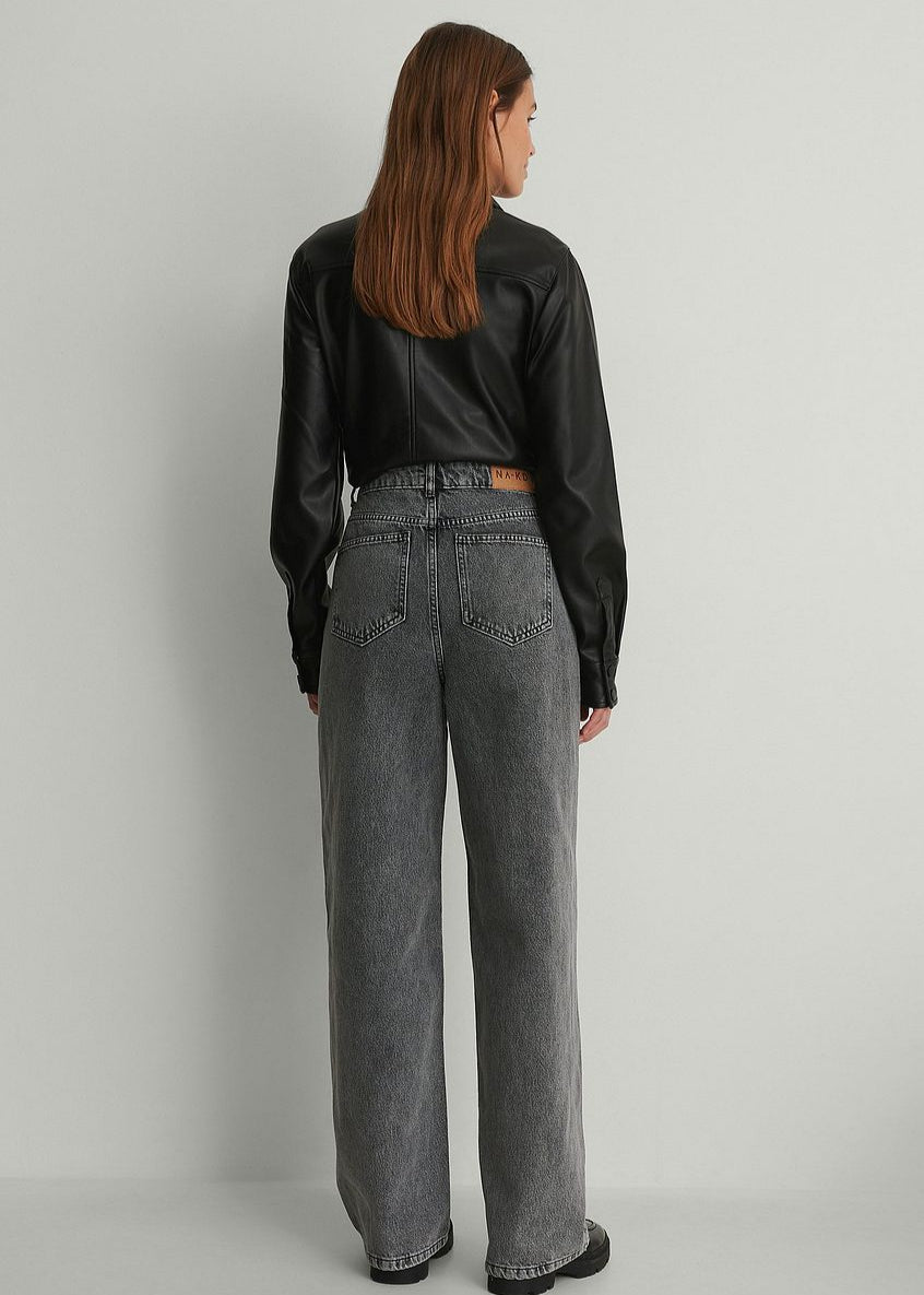 Velour™ | Straight Dark Grey Jeans