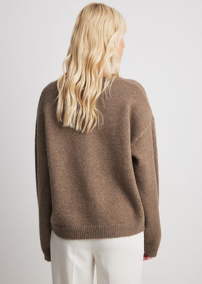 Velour™ | Brown Knitted Jumper