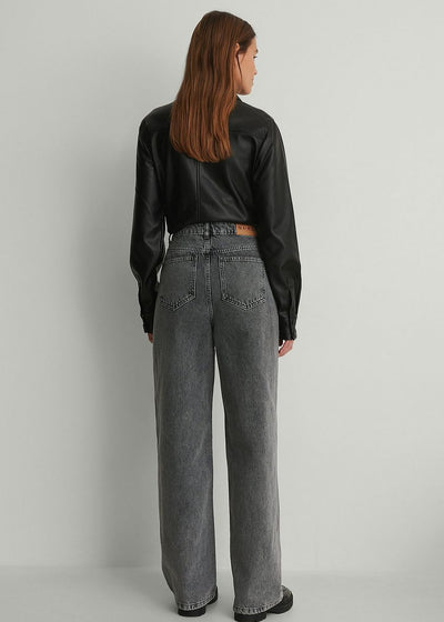 Velour™ | Straight Dark Grey Jeans