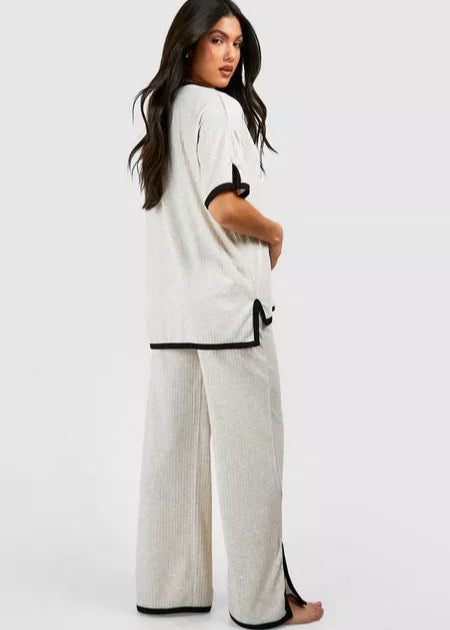 Velour™ | Comfy Black & White Sweater Set