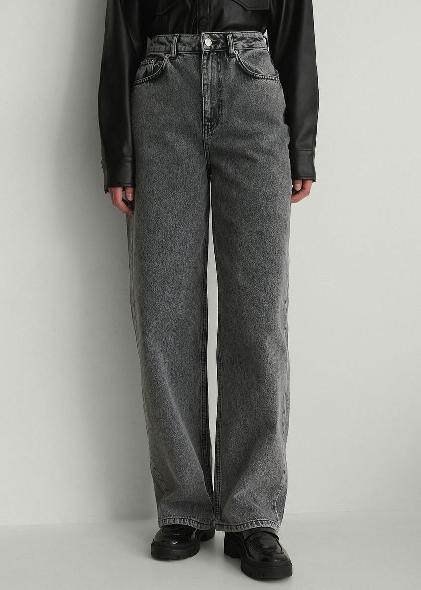 Velour™ | Straight Dark Grey Jeans