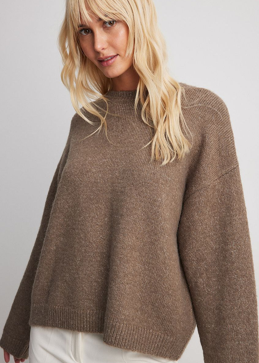 Velour™ | Brown Knitted Jumper