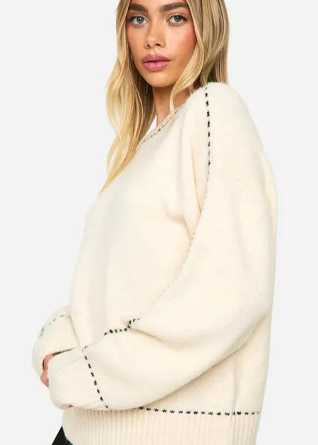 Velour™ | White Jumper