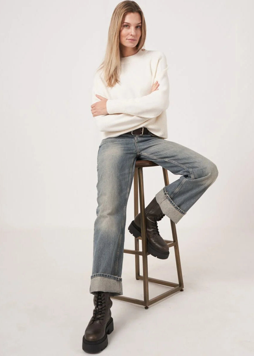 Velour™ | White Sweater
