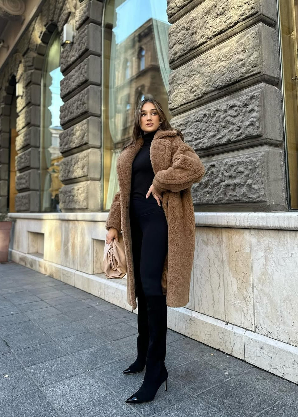 Velour™ | Long teddy coat