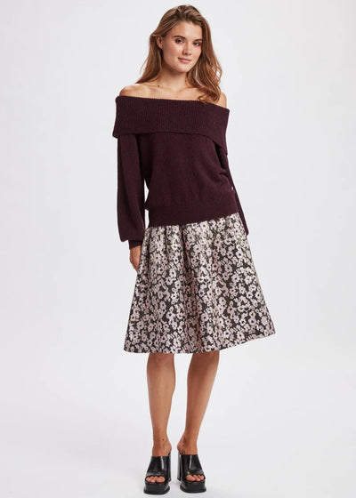 Velour™ | Burgundy Red Off Shoulder Sweater